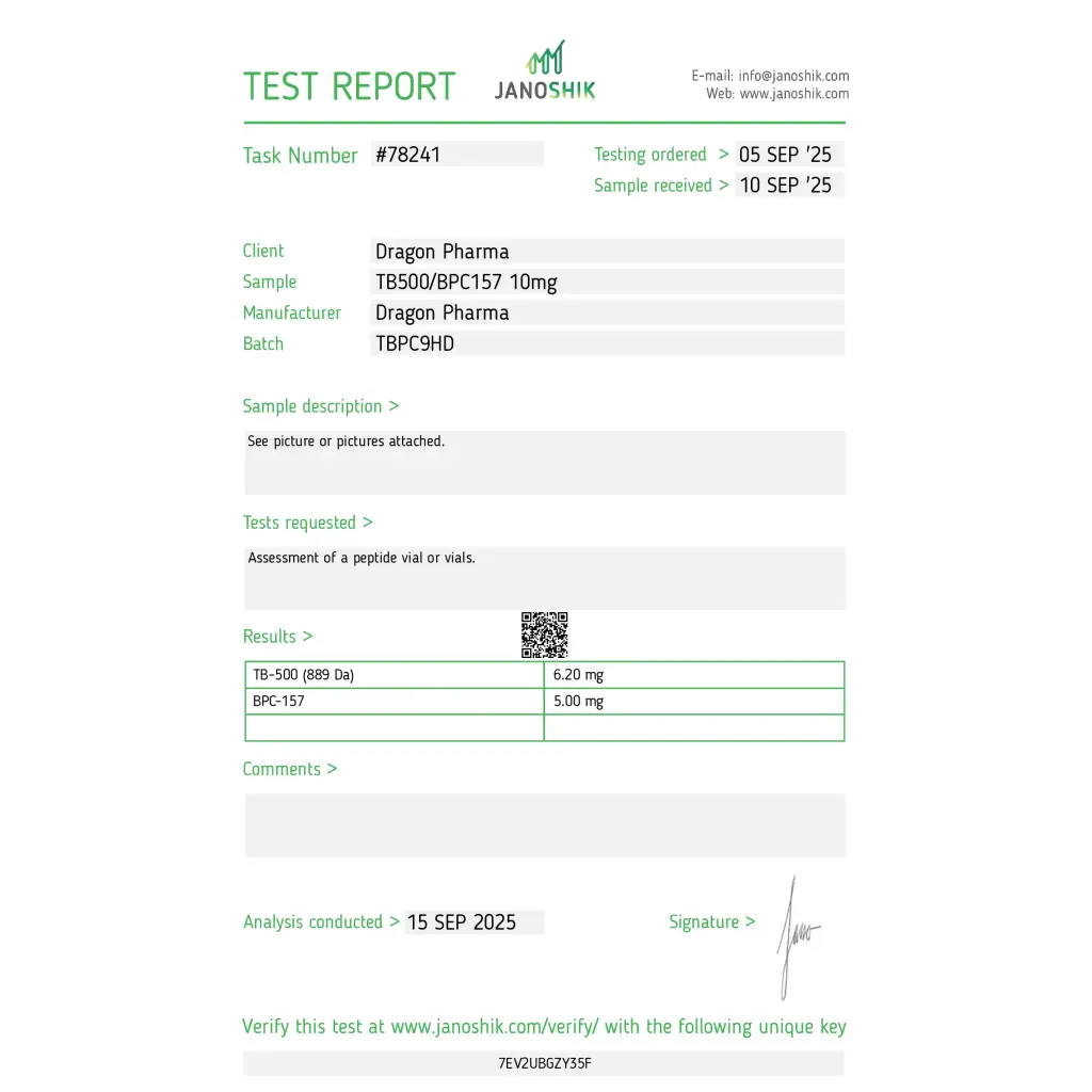 TB 500 5mg / BPC 157 5mg